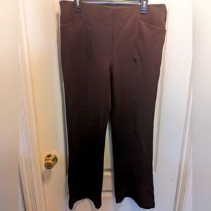 Betabrand Chocolate Bootcut Pants with Pockets, Sz XLP Inseam 29"